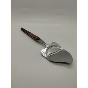 Vintage Cheese Knife - Cut Slice Serve - Wood Handle Stainless Blade JAPAN
